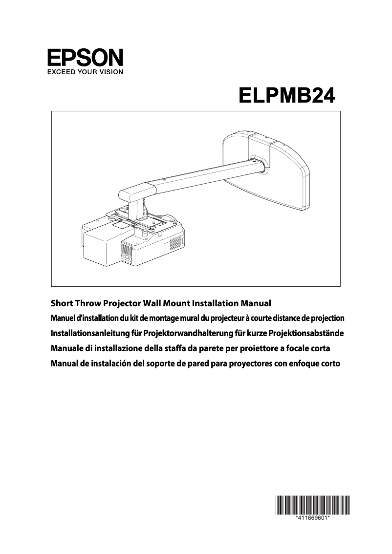 Page 1 de la notice Guide d'installation Epson ELPMB24