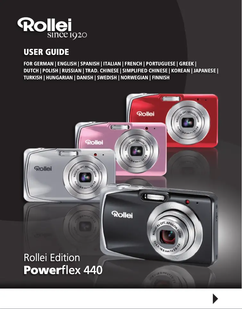 Page 1 de la notice Manuel utilisateur Rollei Powerflex 440