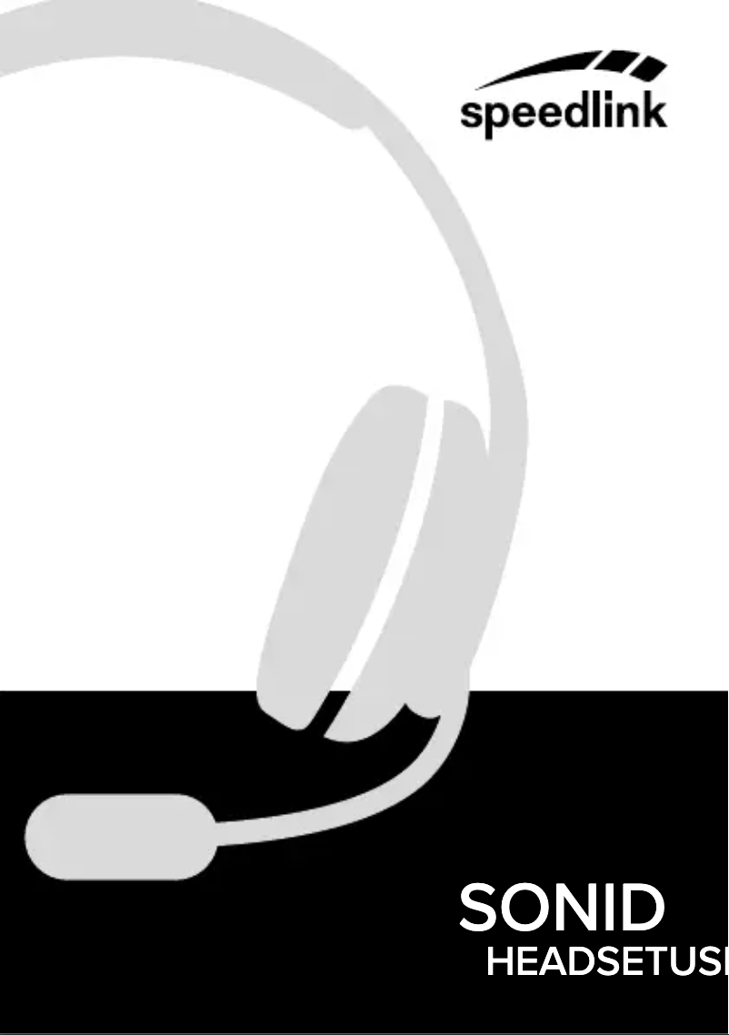 Page 1 de la notice Manuel utilisateur Speed-Link Sonid SL-870002-BKGY