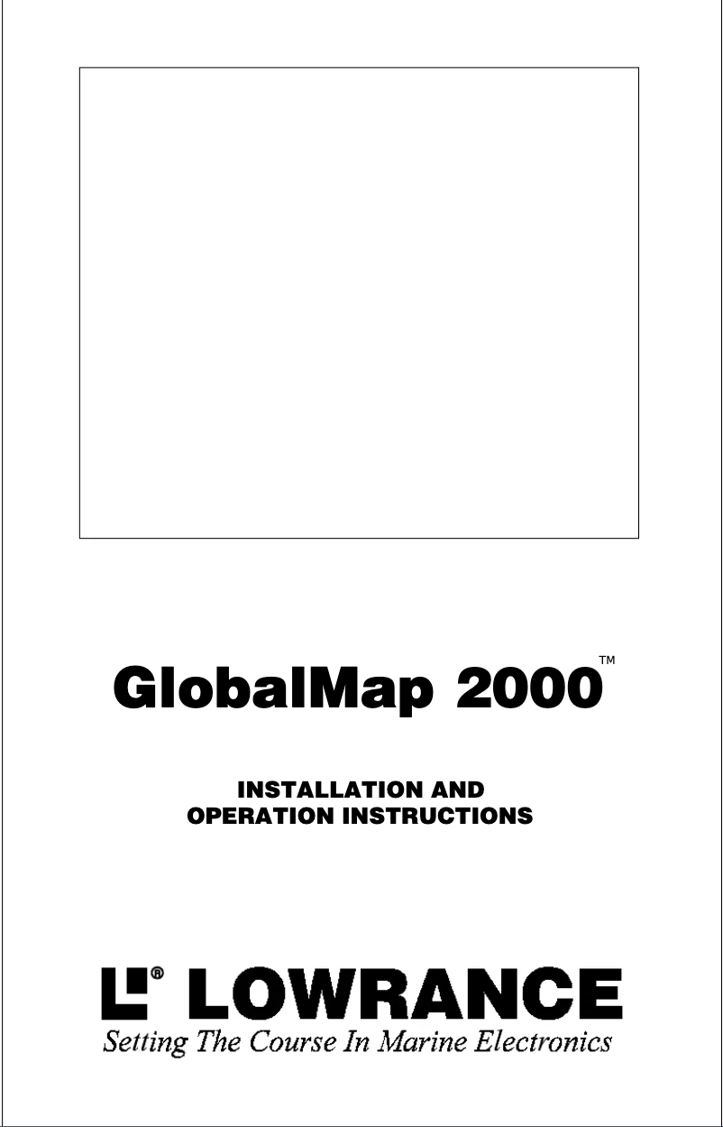 Image de la première page du manuel de l'appareil GlobalMap 2000