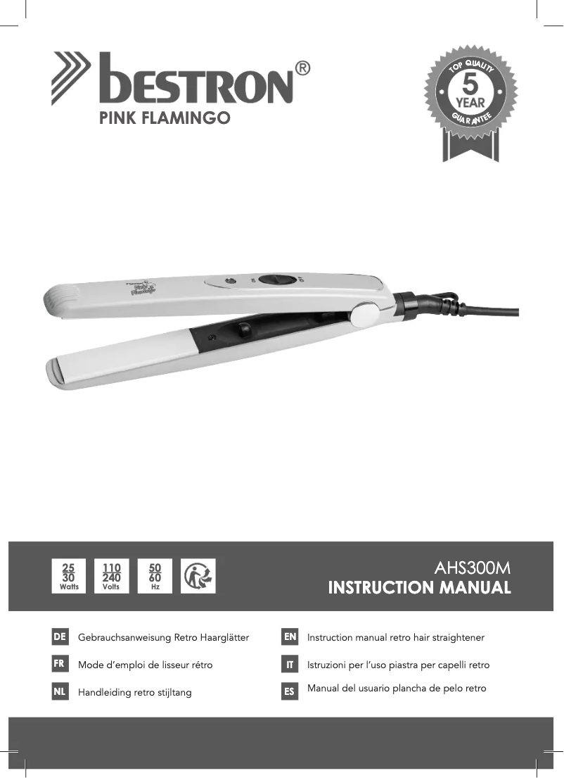 Página 1 del manual Manual de usuario Bestron AHS300M