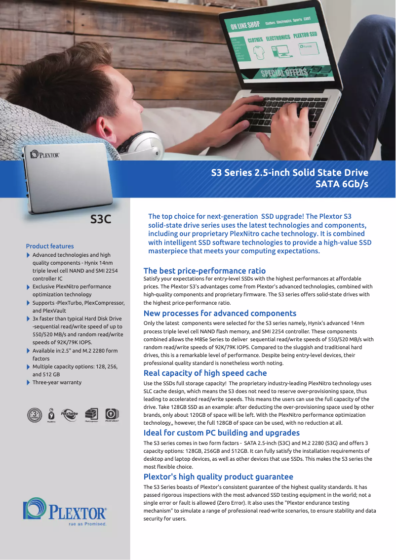 Page n°1 - Manuel utilisateur Plextor S3C