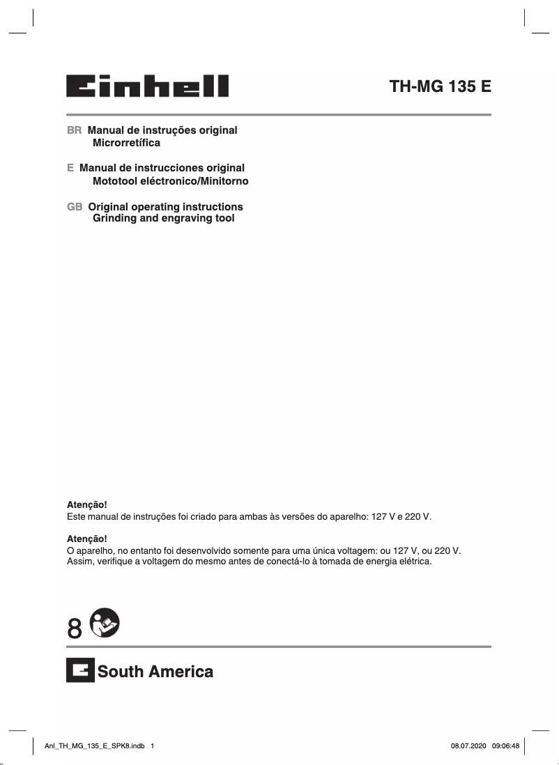 Image de la première page du manuel de l'appareil TH-MG 135 E