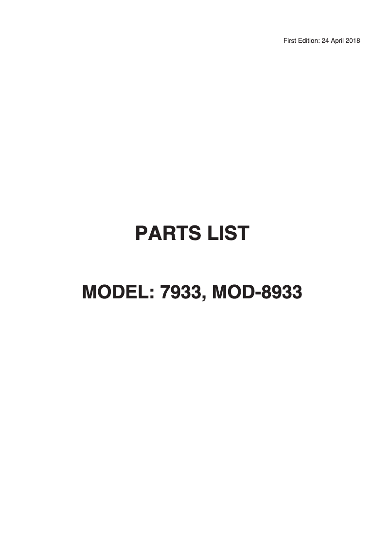 Page 1 de la notice Fiche technique Janome MOD-8933