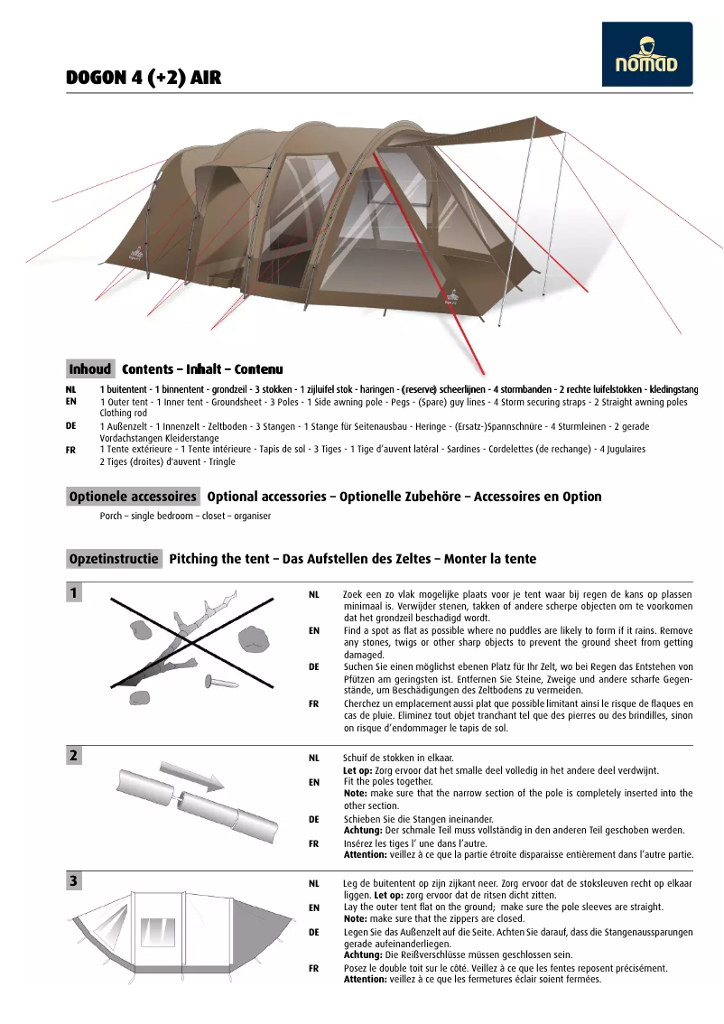Page 1 de la notice Manuel utilisateur Nomad Dogon 4(+2) Air