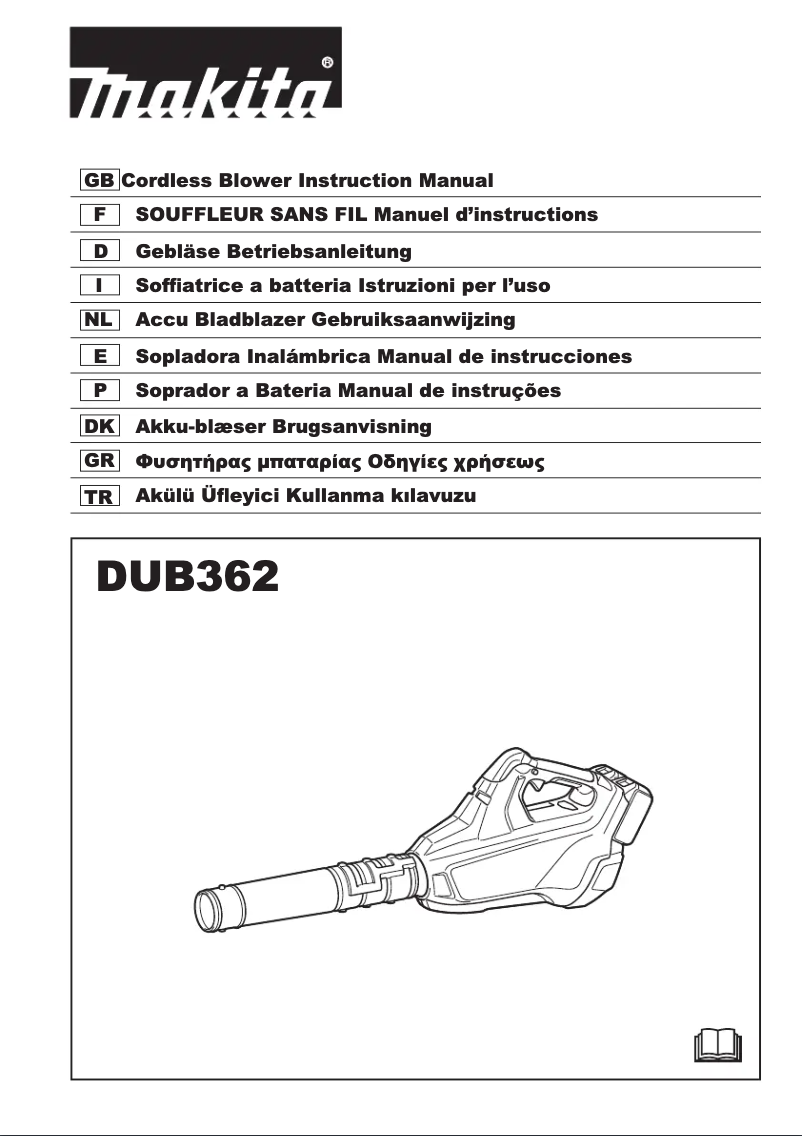 Page 1 de la notice Manuel utilisateur Makita DUB362Z