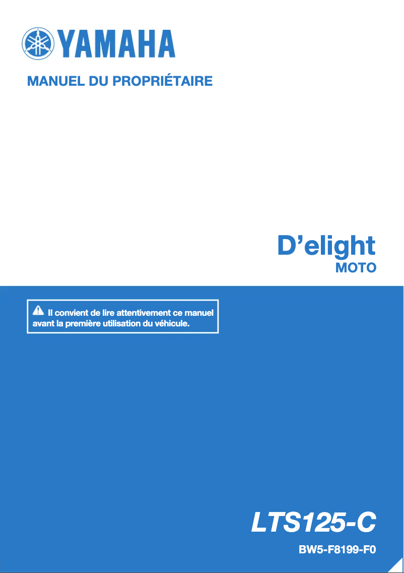 Page 1 de la notice Manuel utilisateur Yamaha D'Elight (2017)