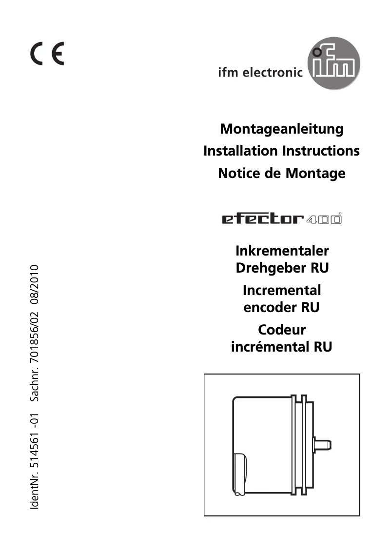 Page n°1 - Manuel utilisateur IFM RU6113