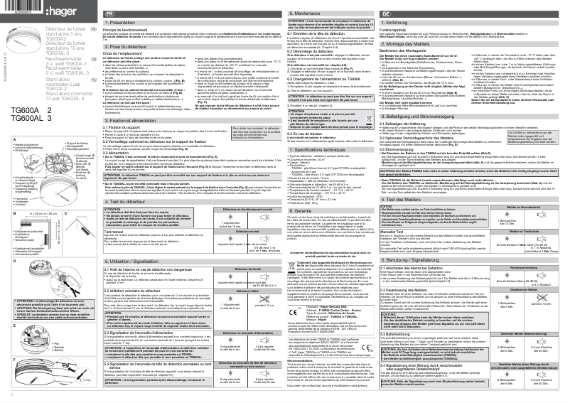 Página 1 del manual Manual de usuario Hager TG600AL