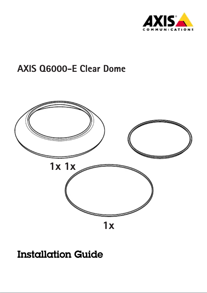 Page 1 de la notice Guide d'installation Axis Q6010-E