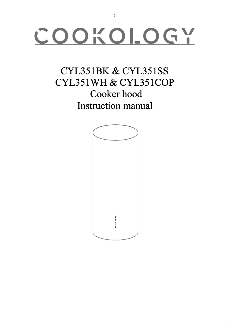 Page n°1 - Manuel utilisateur Cookology CYL351COP