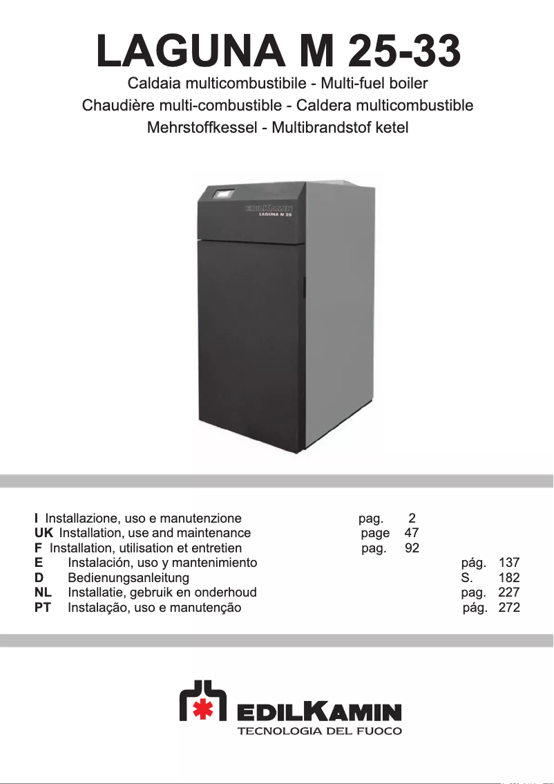 Page n°1 - Manuel utilisateur Edilkamin LAGUNA M