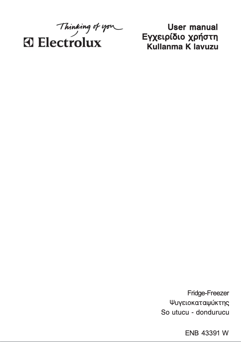 Page 1 de la notice Manuel utilisateur Electrolux ENB 43391 W