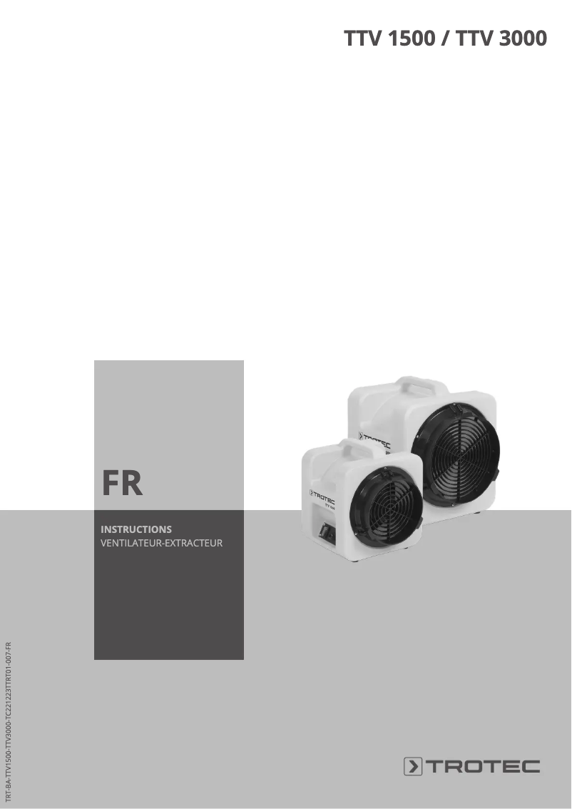 Image de la première page du manuel de l'appareil TTV 1500