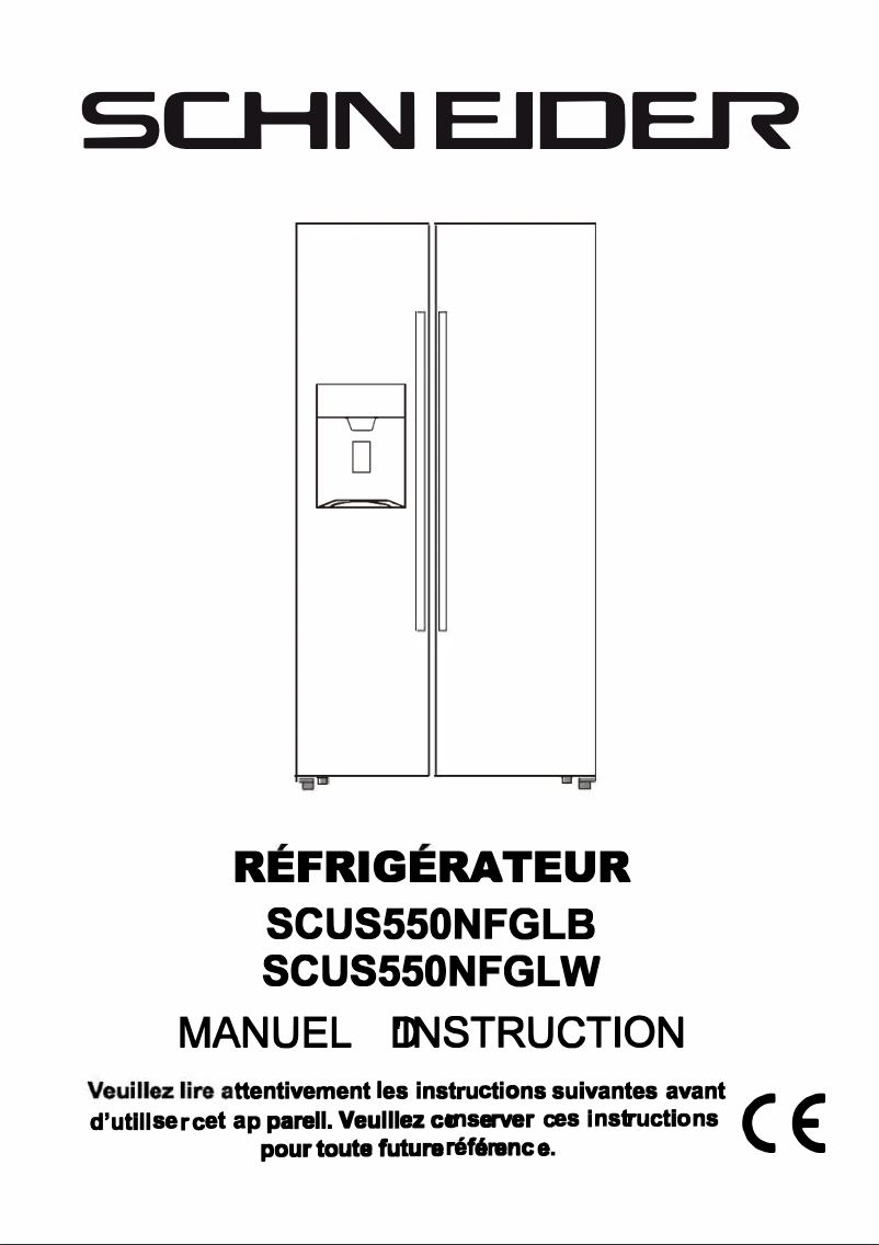 Page n°1 - Manuel utilisateur Schneider SCUS550NFGLW