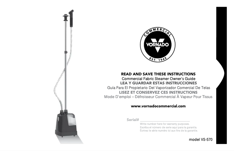 Página 1 del manual Manual de usuario Vornado VS-570