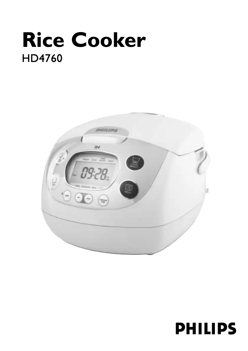 Image de la première page du manuel de l'appareil HD4760