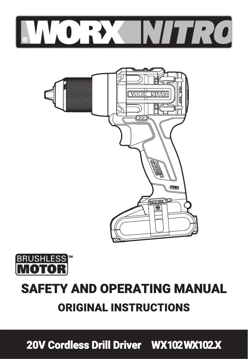 Page n°1 - Manuel utilisateur Worx WX102