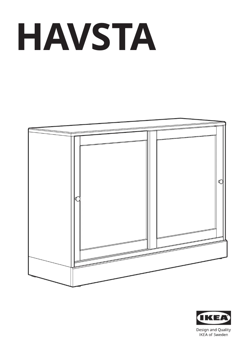 Page 1 de la notice Manuel utilisateur Ikea HAVSTA 903.910.56