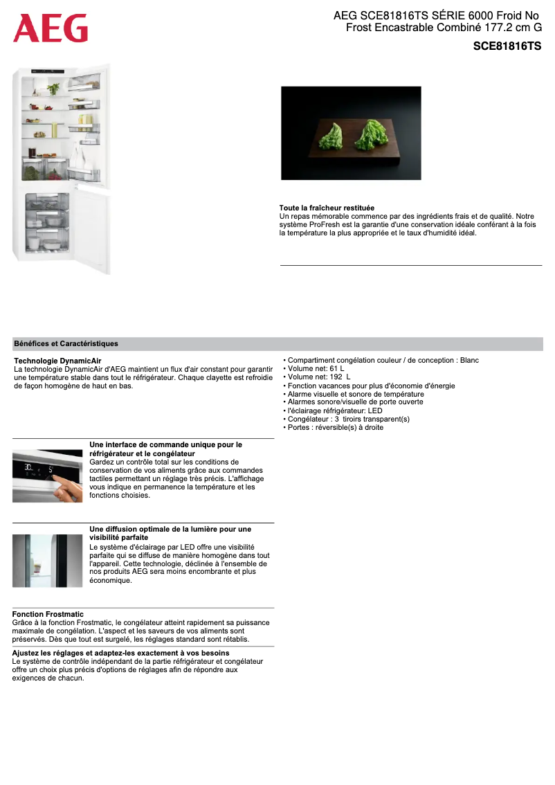 Image de la première page du manuel de l'appareil SCE81816TS