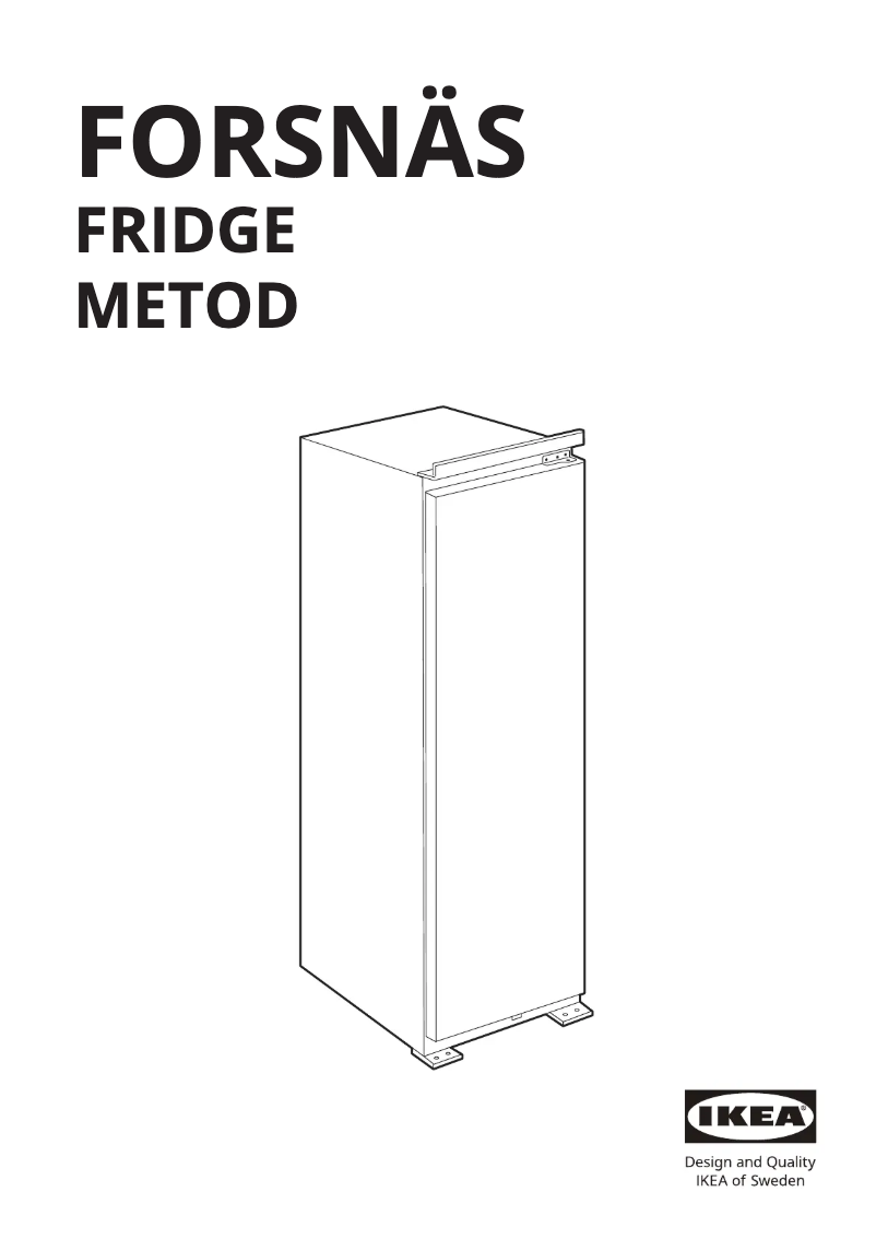 Page 1 de la notice Manuel utilisateur Ikea FORSNÄS 805.729.86