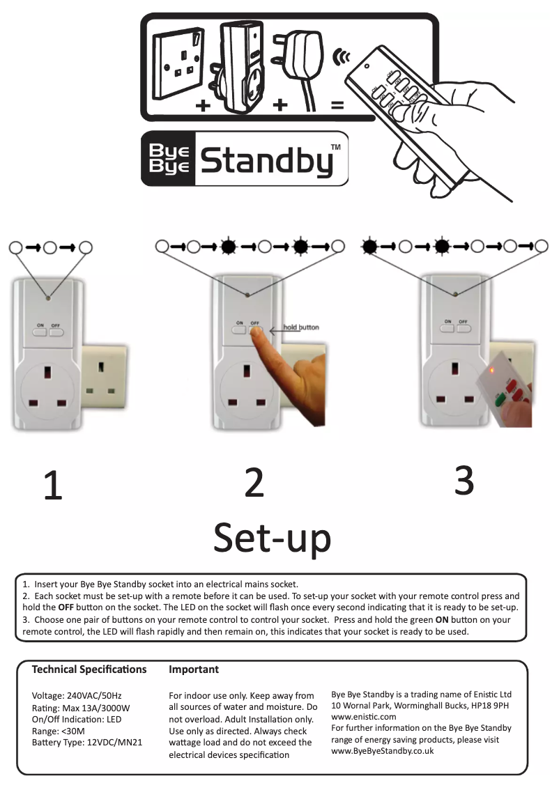 Page n°1 - Manuel utilisateur Bye Bye Standby BBSLP