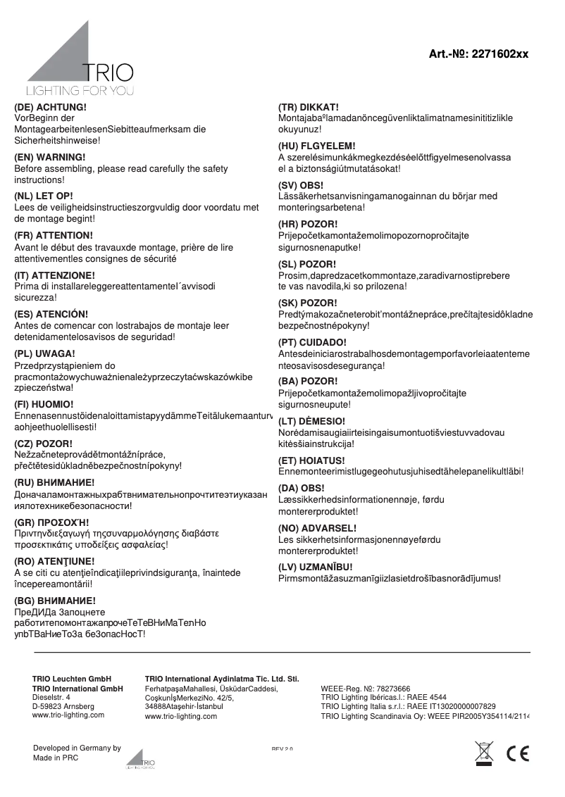 Image de la première page du manuel de l'appareil Padma 227160231