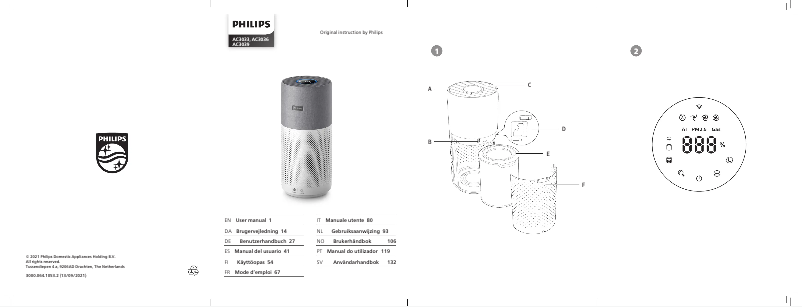 Page n°1 - Manuel utilisateur Philips AC3039