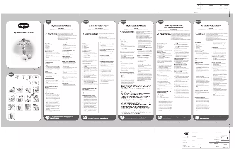 Page 1 de la notice Manuel utilisateur Tiny Love My Natural Pals