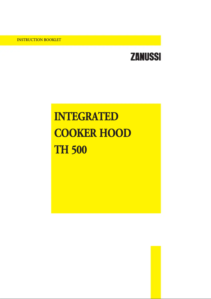 Page 1 de la notice Manuel utilisateur Zanussi TH500W