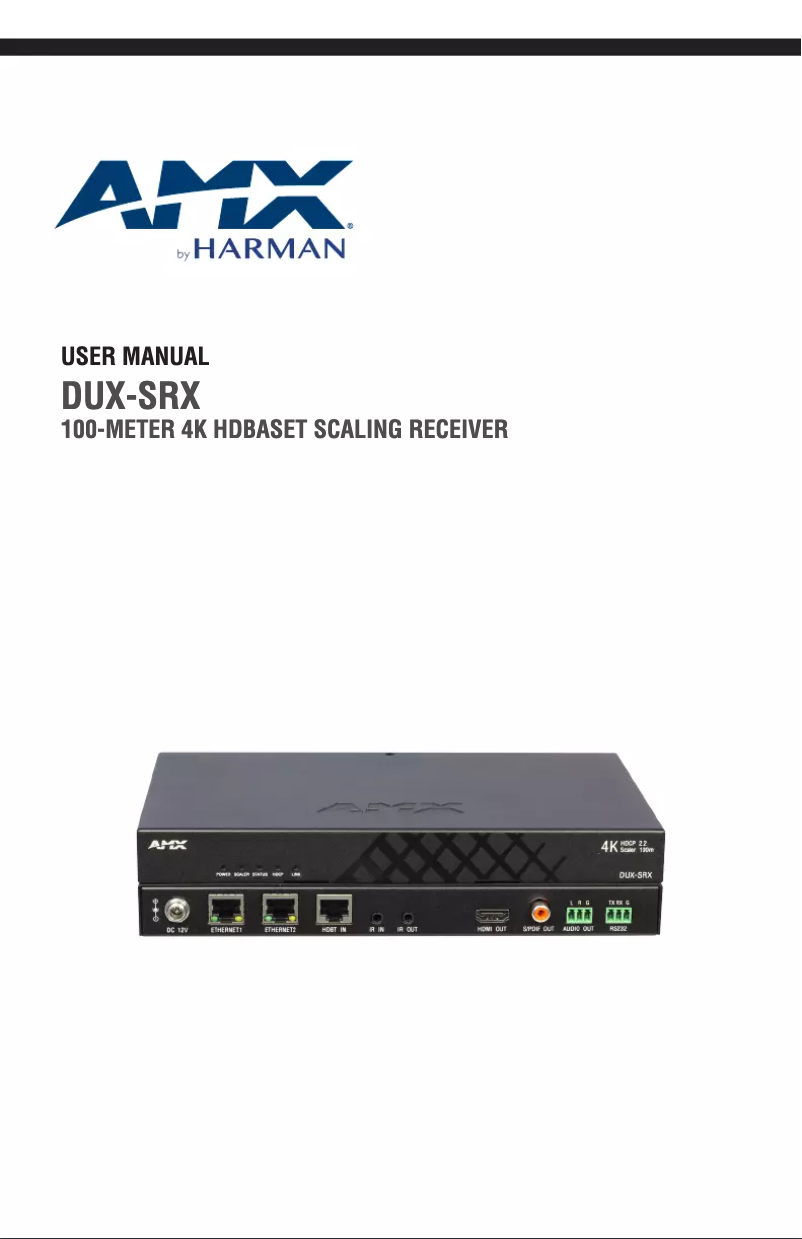 Page 1 de la notice Manuel utilisateur AMX DUX-SRX