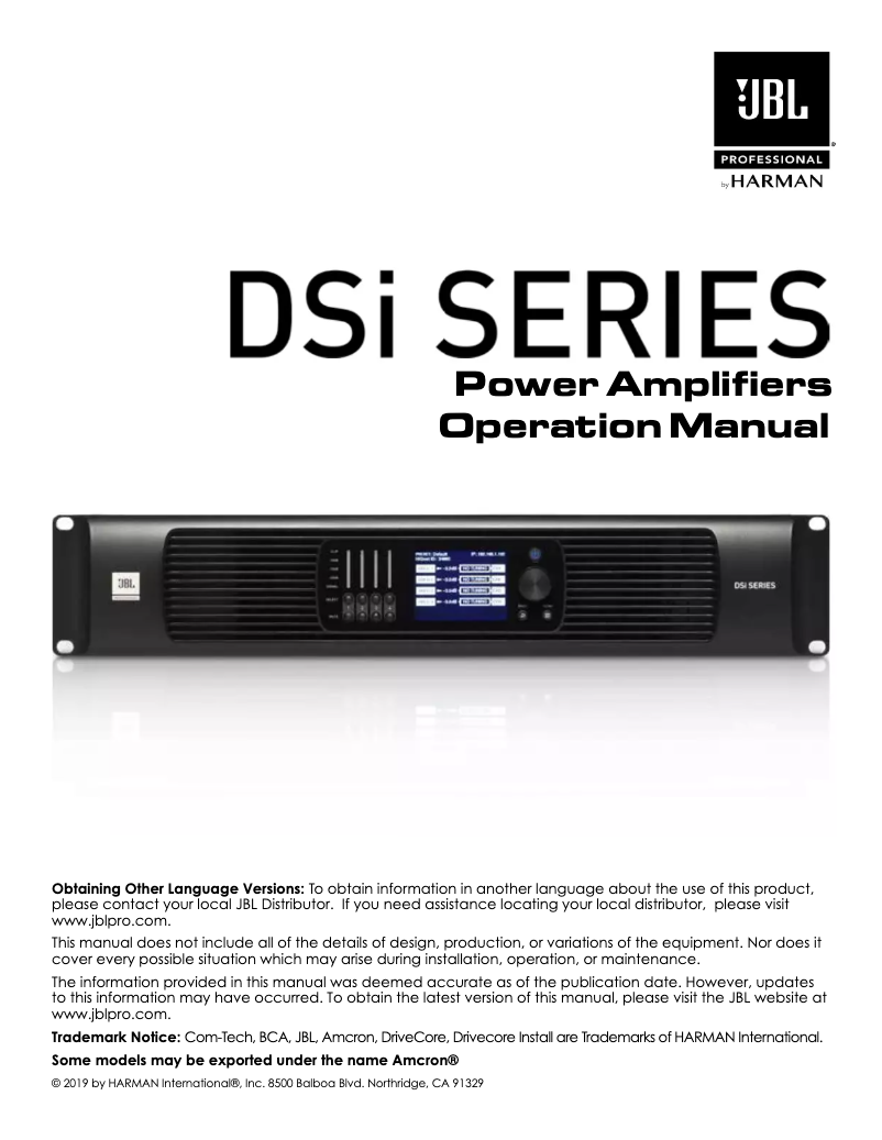 Image de la première page du manuel de l'appareil DSi 2.0 LA4-D