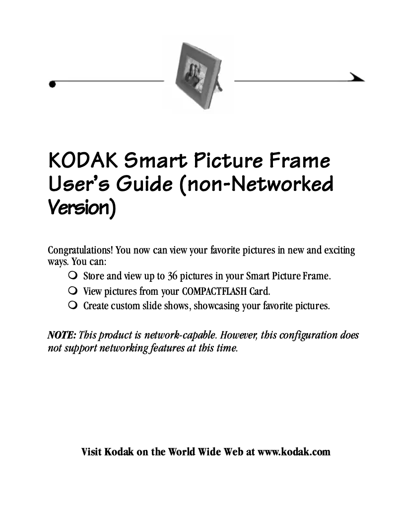 Page 1 de la notice Manuel utilisateur Kodak Smart Picture Frame