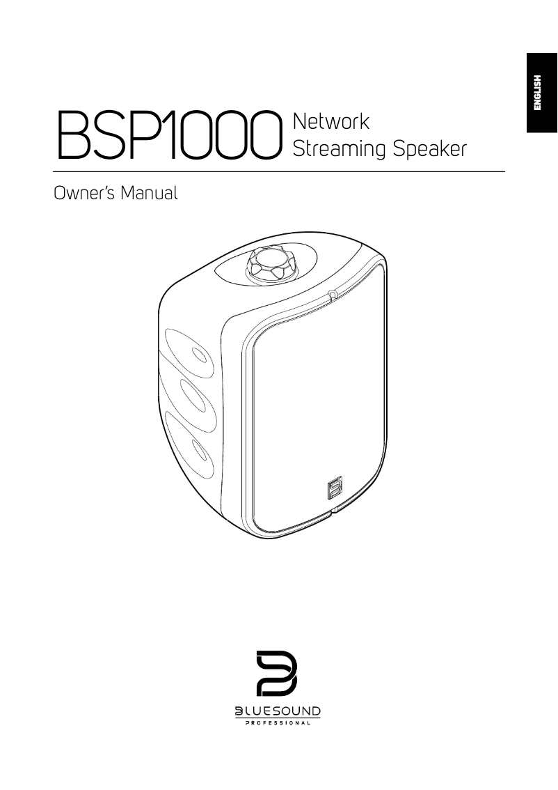Page 1 de la notice Manuel utilisateur Bluesound BSP1000