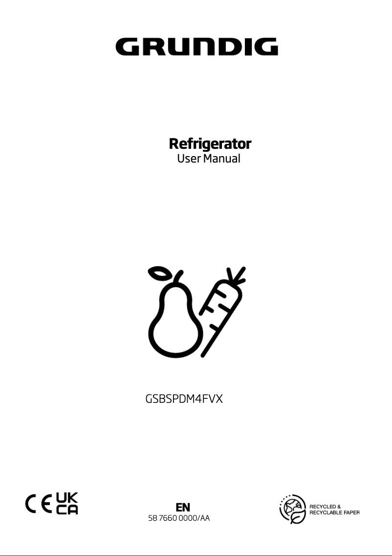 Image de la première page du manuel de l'appareil GSBSPDM4FV