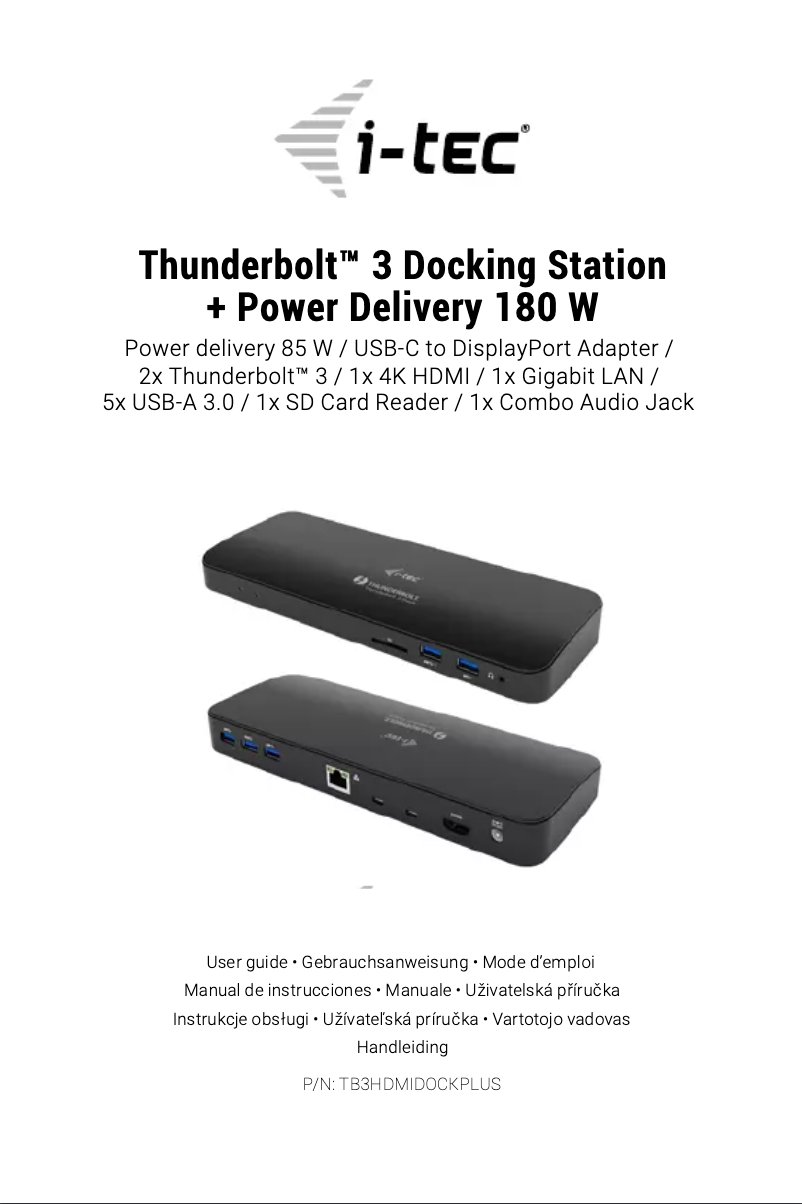 Image de la première page du manuel de l'appareil Thunderbolt 3