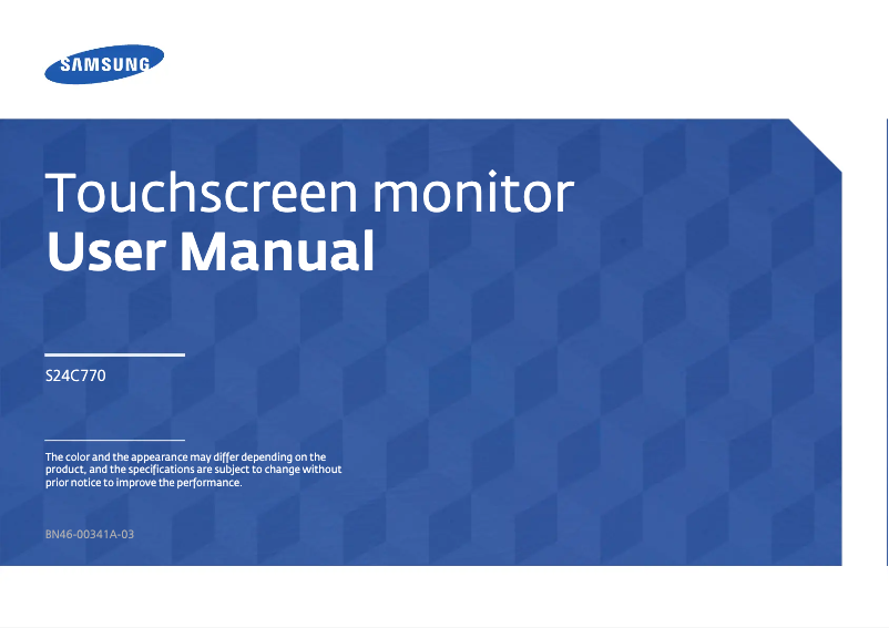 Image de la première page du manuel de l'appareil SyncMaster S24C770T