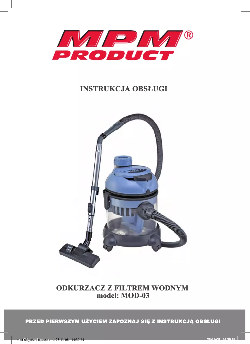 Page 1 de la notice Manuel utilisateur MPM MOD-03