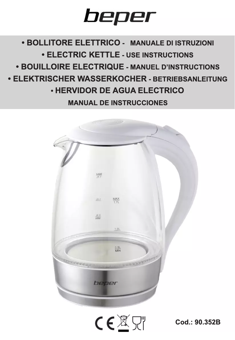 Page 1 de la notice Manuel utilisateur Beper 90.352B