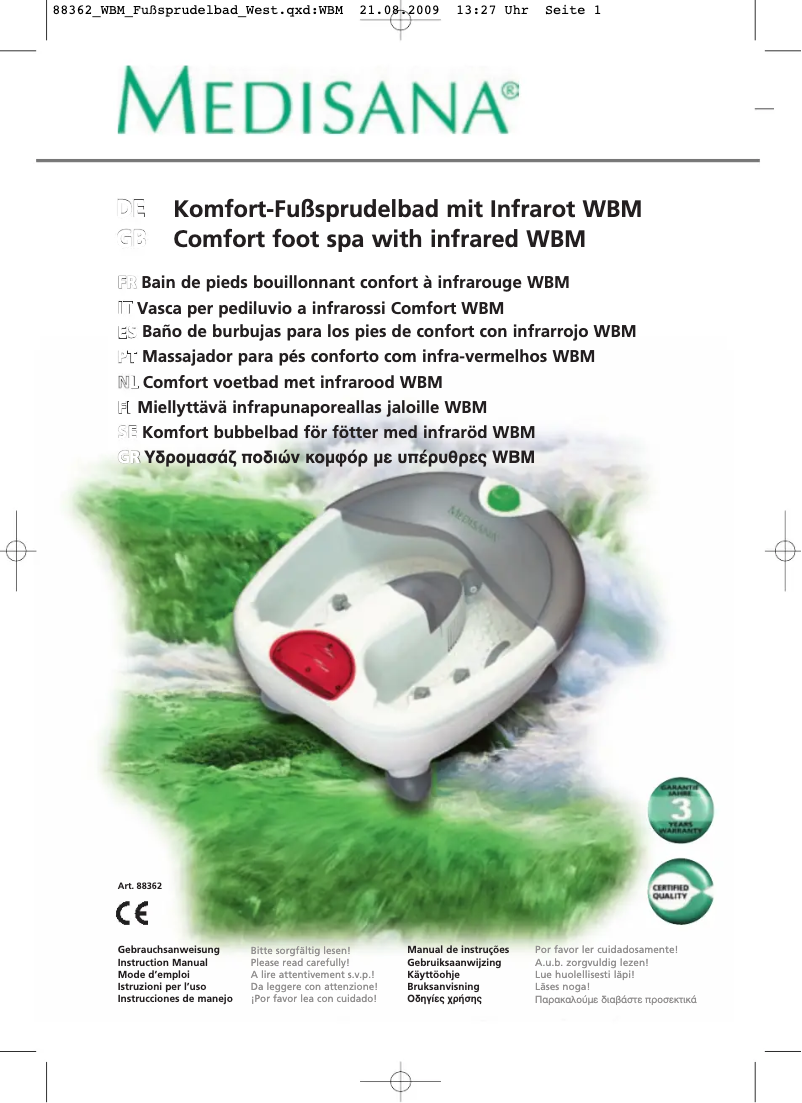 Image de la première page du manuel de l'appareil WBM