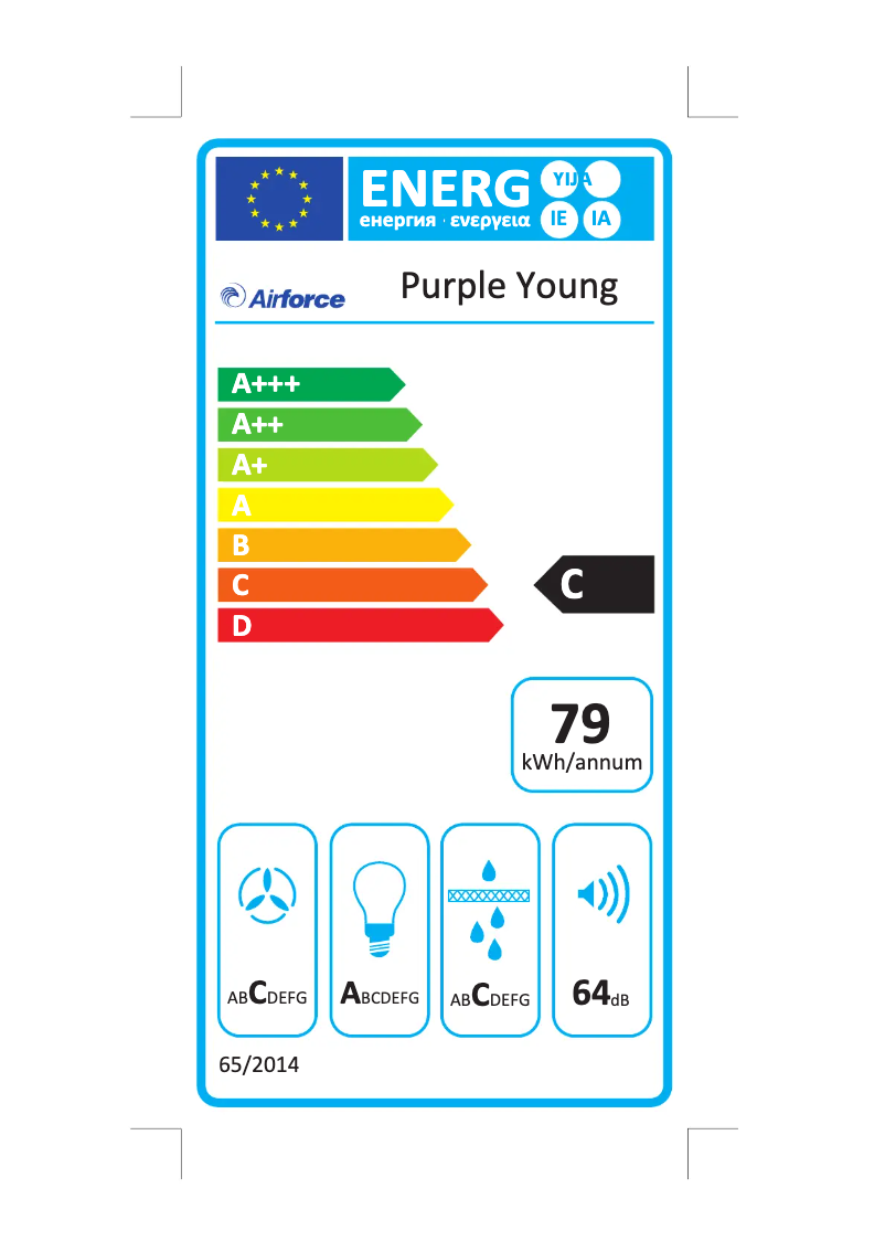 Page 1 de la notice Label énergétique Airforce Purple