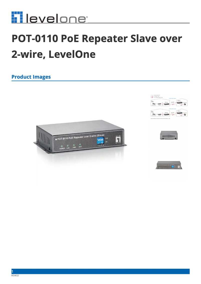 Image de la première page du manuel de l'appareil POT-0110