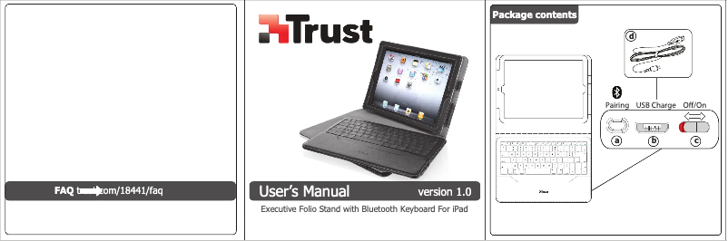 Page 1 de la notice Manuel utilisateur Trust 18445