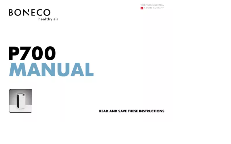 Page 1 de la notice Manuel utilisateur Boneco P700