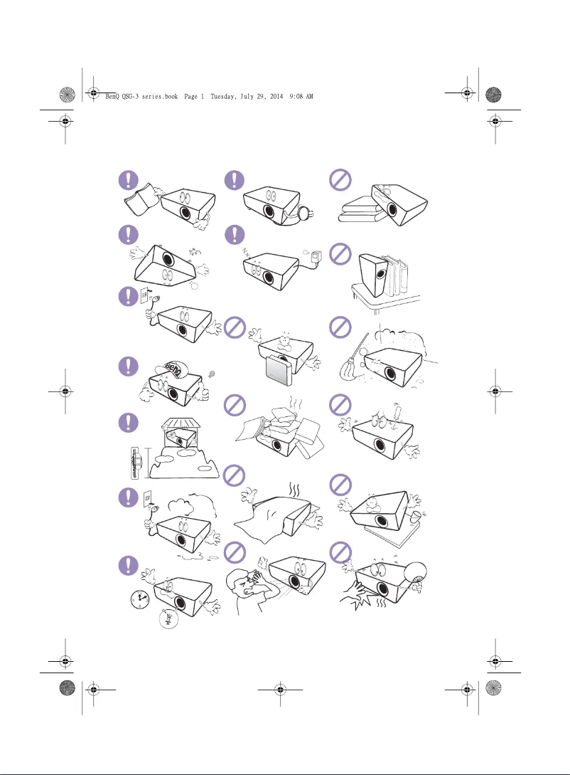 Page 1 de la notice Guide de démarrage rapide BenQ ES500