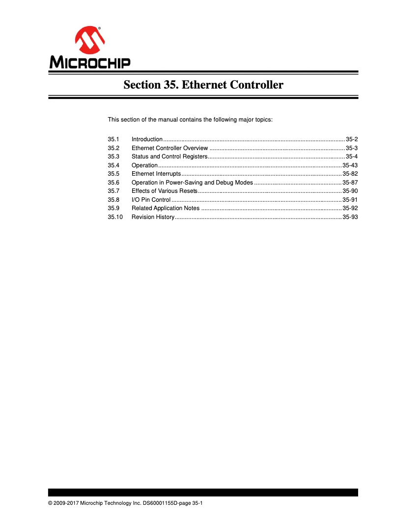 Image de la première page du manuel de l'appareil PIC32MX675F256L