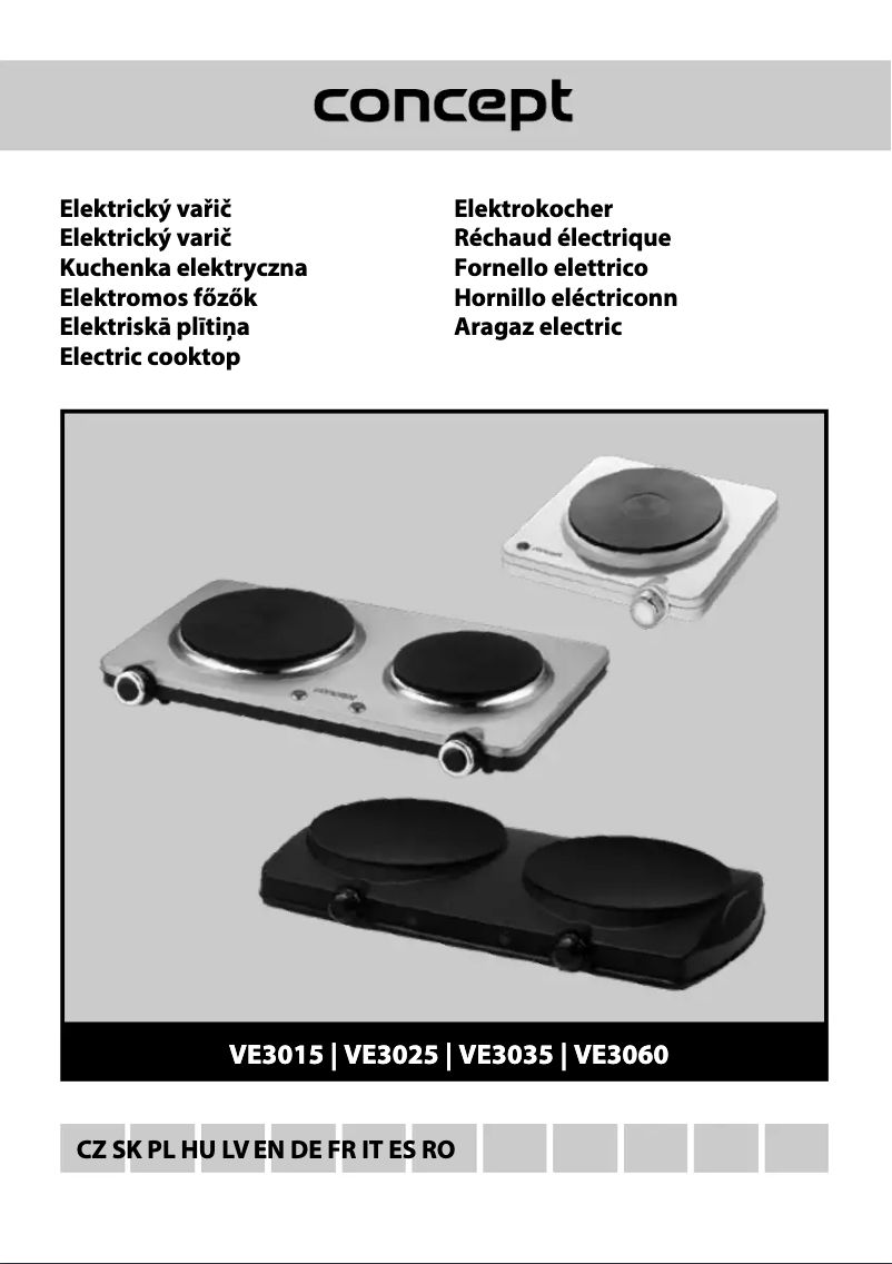 Page n°1 - Manuel utilisateur Concept VE3015