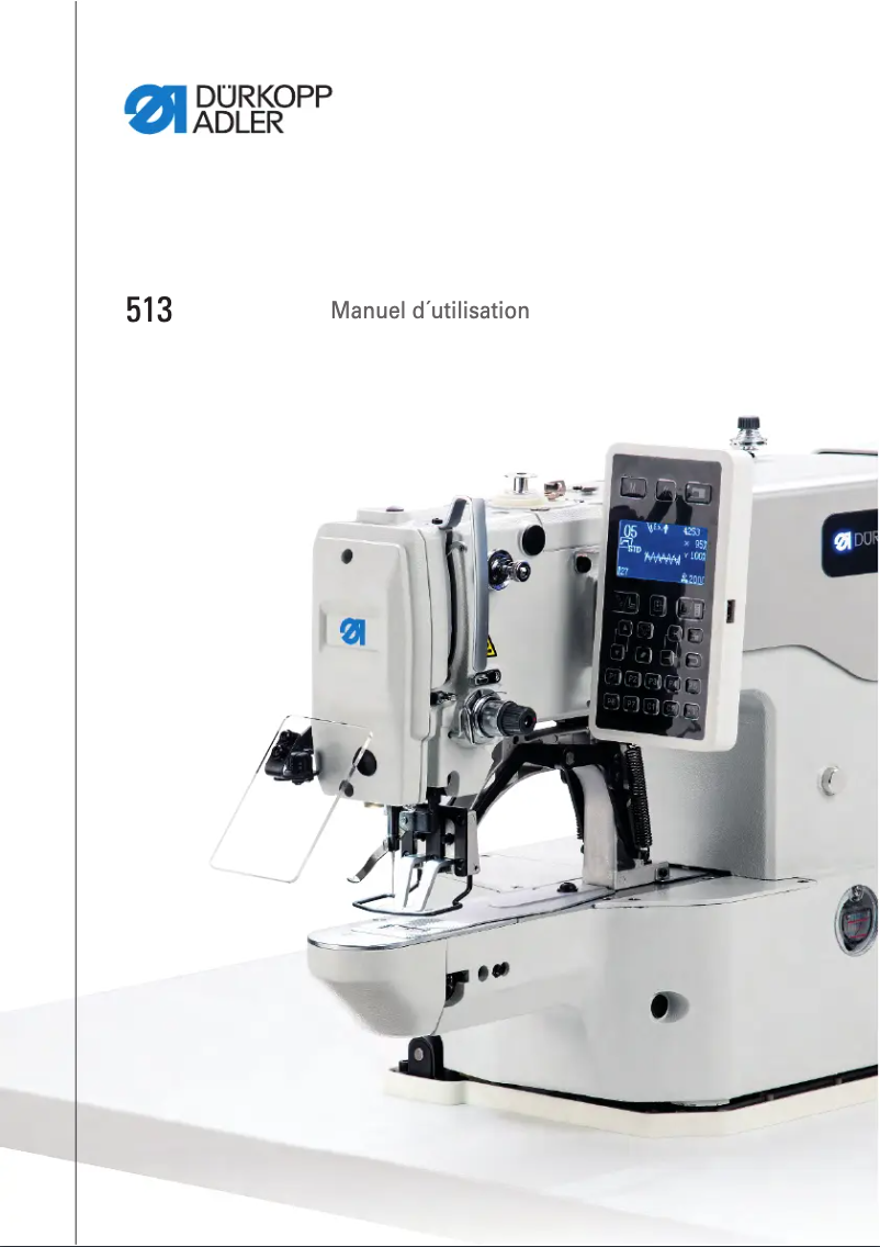 Page n°1 - Manuel utilisateur Dürkopp Adler 513