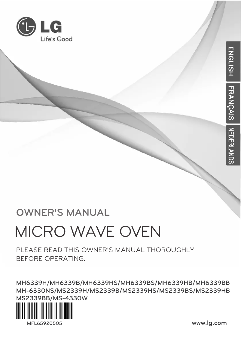 Page 1 de la notice Manuel utilisateur LG MH-6330NS