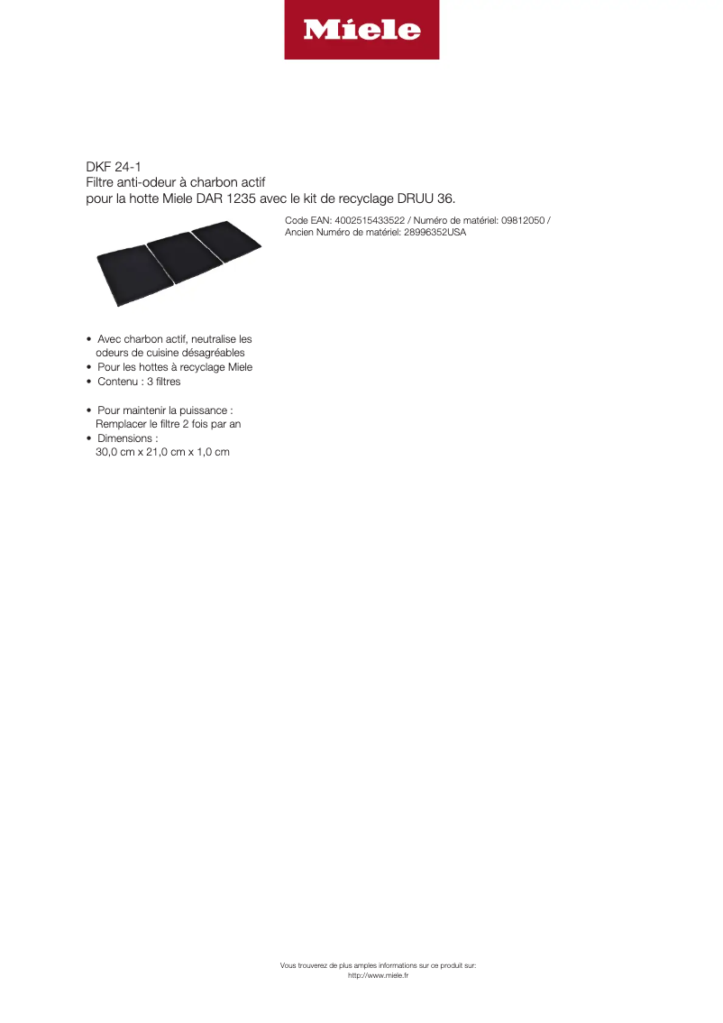 Image de la première page du manuel de l'appareil DKF 24-1